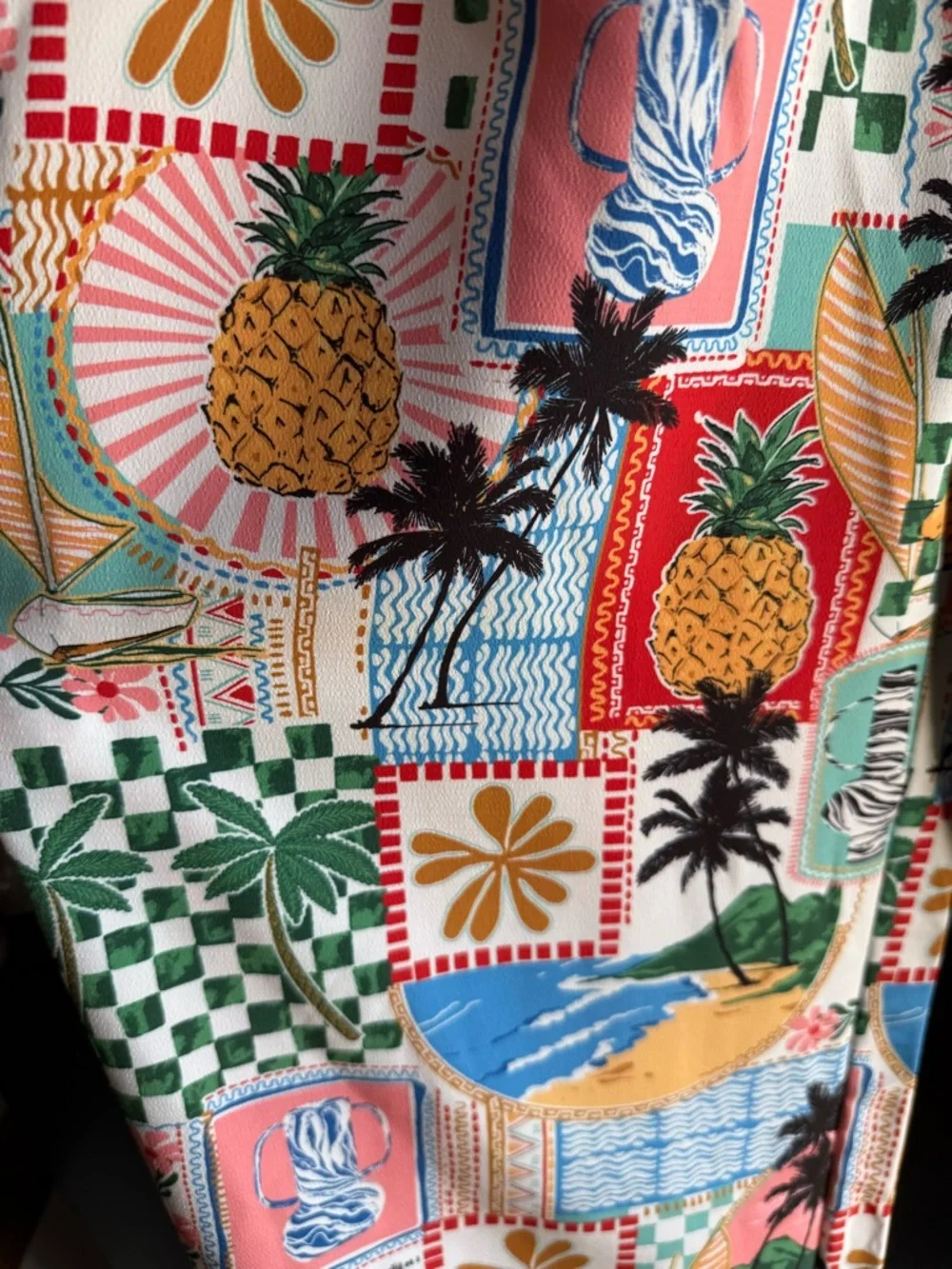 NWT Skies are Blue Castaway Calm Multi TROPICAL PRINT PANTS Size Small - Picture 6 of 13